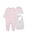 Marc Jacobs Pink Footie WIth Hat And Bib
