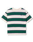 Wynken Navy Green Striped T-Shirt