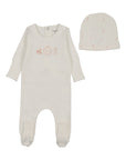 Bee And Dee Watercolor Bib Footie Set