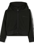 Karl Lagerfeld Girls Black Zip Up Hoodie