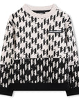 Karl Lagerfeld Black Stone Logo Print Sweatshirt