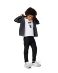 Karl Lagerfeld Boys Charcoal Marl Zip Up Hoodie