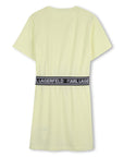 Karl Lagerfeld Wax Yellow Waistband Dress