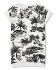 Karl Lagerfeld White And Black Palm Dress