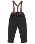Calla Lili Boys Black Suspender Pants