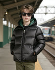 Scotch Bonnet Black Boy Coat With Green Insert