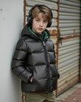 Scotch Bonnet Black Boy Coat With Green Insert