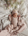 Lilette Dusty Pink Bebe Footie Set With Extra Footie