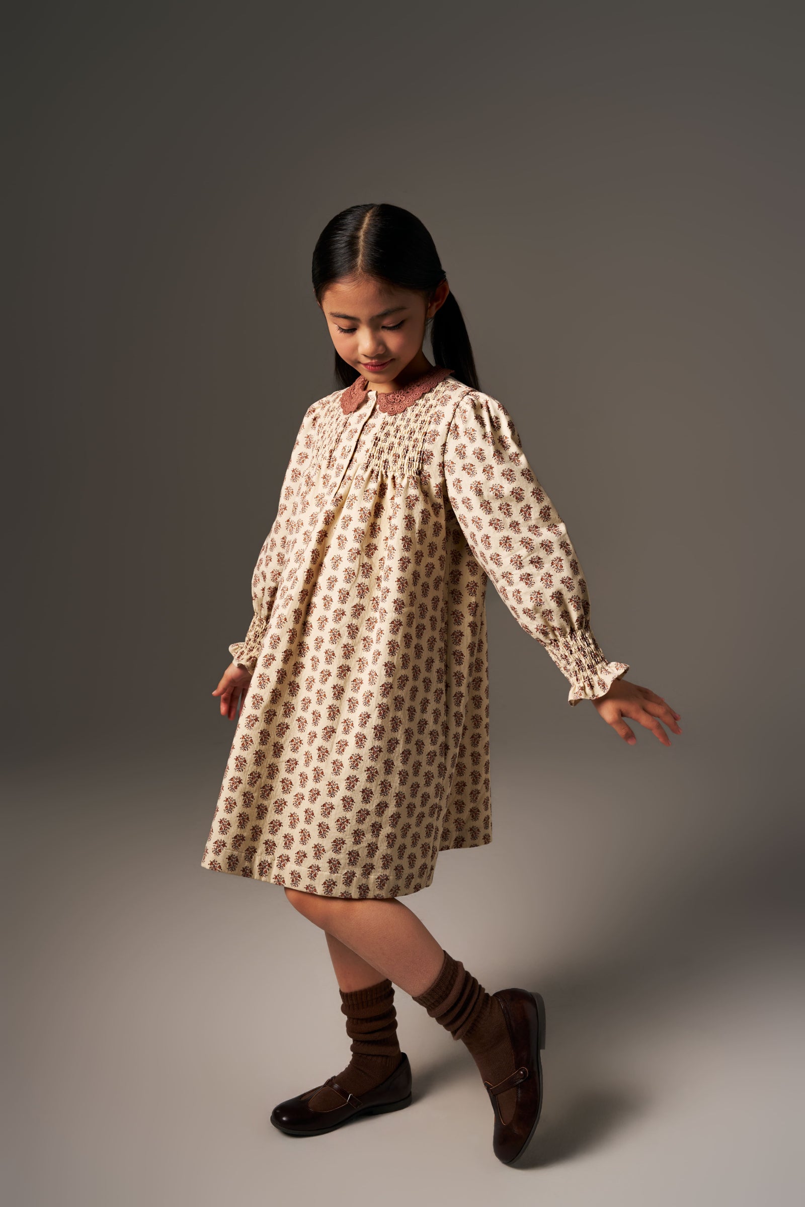 Cera Una Volta Cream Flower Loredana Dress