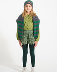 Piupiuchick Grey/Green Stripes Knit Sweater