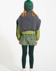 Piupiuchick Grey/Green Stripes Knit Sweater