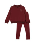 Pouf Burgundy Varsity Set