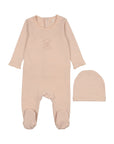 Pouf Pink Vintage Bear Footie + Hat