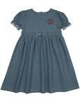 Pouf Denim Short Sleeve Dress
