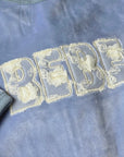 Coton Pompom Blue Bebe Lace Footie Set