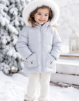 Ducc Blue Teddy Coat With White Fur
