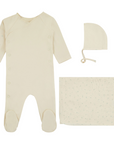 Noggi Boys Floral Patch Footie Set