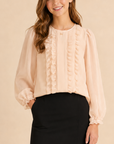 Elisabetta Franchi Georgette Tunic With Ruffle