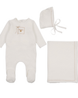 Bee And Dee Cute As A Button Footie Set