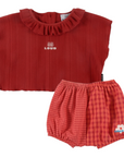 Loud Logo Gingham Bloomer Set