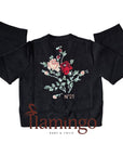 No21 Black Jacquard Flowers Knit Cardigan