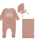 Bee And Dee Tea Time Velour Footie Set