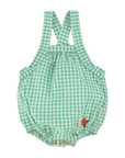 Piupiuchick Green Checked Romper