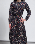 Demi Black Floral Maxi