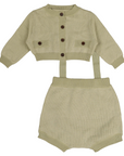Noma Light Sage Pique Texture Baby Set