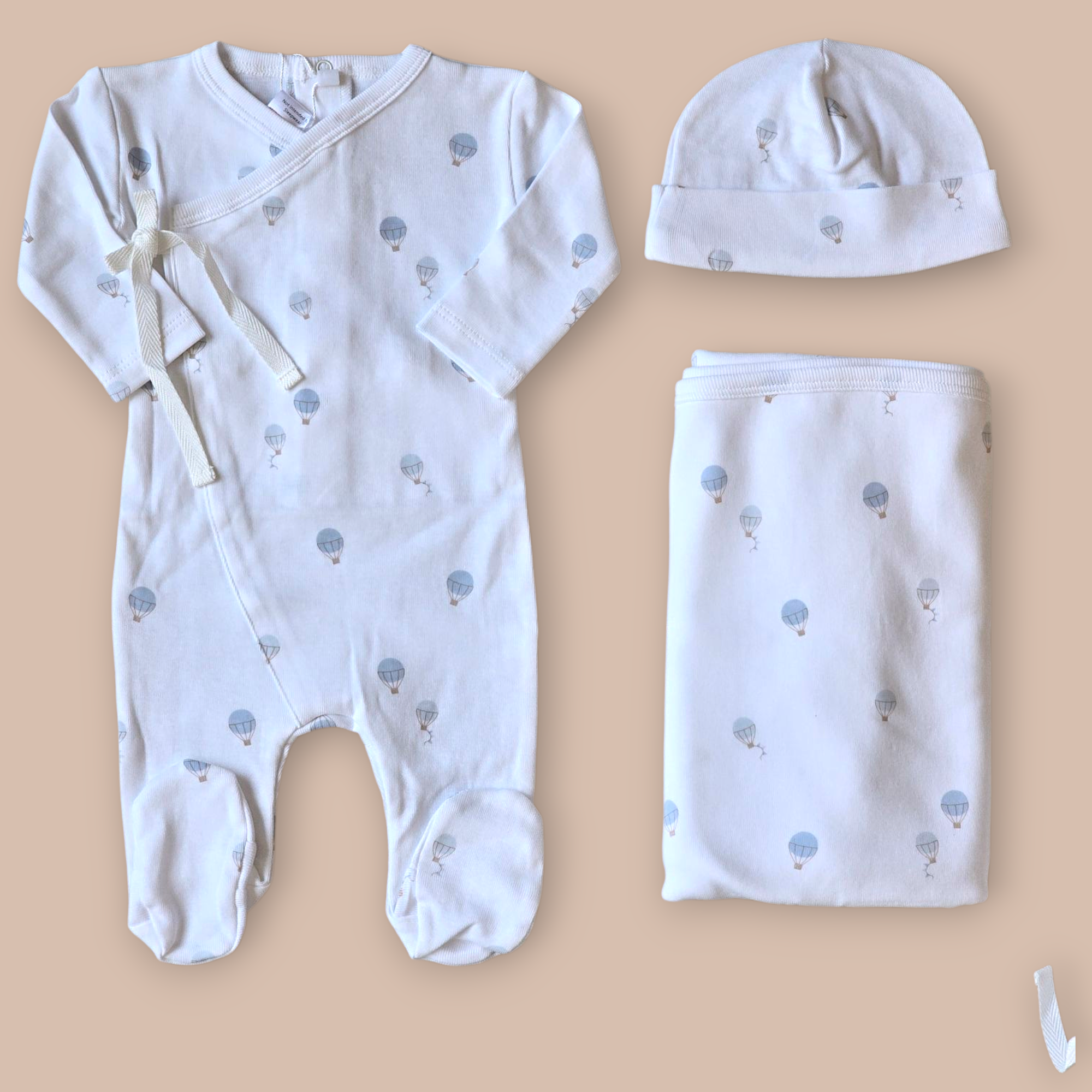 Coton Pompom Boys Dreamy Air Balloons Footie Set