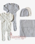 Lilette Pale Blue Bebe Footie Set With Extra Footie