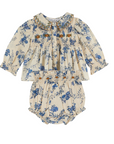 Emile Et Ida Orchid Blue Bloomer Set