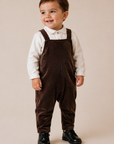 My Maxi Velour Pinafore Overall Set