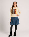 Max And Co Ivory Knit Multi Sweater