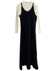 Lil Legs Black Velour Slip Maxi Set