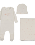 Bee And Dee Watercolor Bib Footie Set