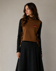 Hev And Bloom Turtleneck Vest With Intarsia Heart