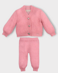 The New Society Pink Knit Cardigan Set