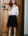 Lil Legs Black Knife Pleated Skirt