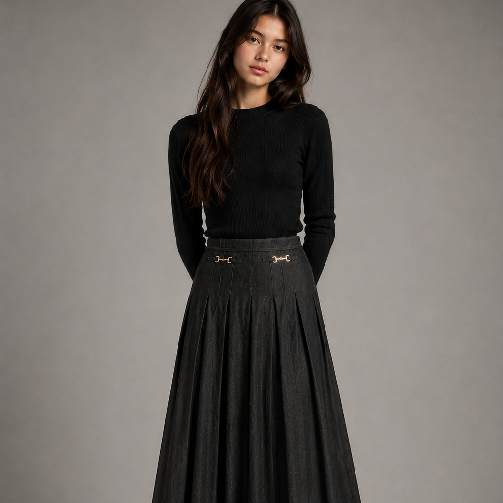 froo maxi dress Style Denim Buckle Skirt – flamingobabychild Color:Nantucket Rose skirt Pockets at hips earthy dress 58056 - Sherri Hill