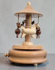Flamingo Baby Wooden Carousel Music Box