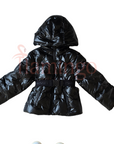 Twinset Black Padded Coat With Belt