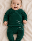 Bobo Choses Green Velvet 2pc Set