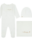 Noggi Velour Patch Footie Set