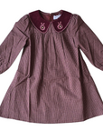 Jolie Burgundy Gingham Dress
