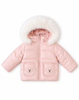 Ducc Pink Teddy Coat With White Fur