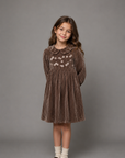Noma Crushed Velvet Embroidered Dress