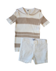 Noma Sand Stripe Sweater With Shorts