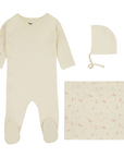 Noggi Girls Floral Patch Footie Set