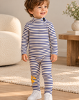 Wynken Navy Striped Turtleneck Set